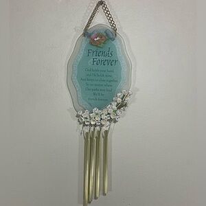 FRIENDS FOREVER - Indoor/Outdoor - Hanging Wind Chimes for Window, Patio, Lanai